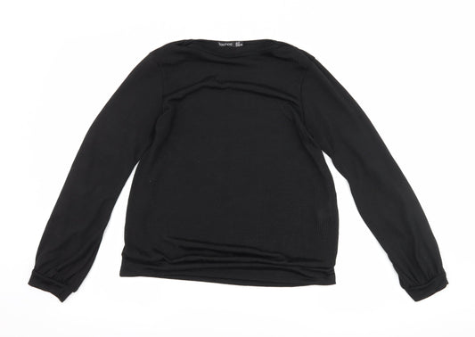 Boohoo Womens Black   Basic T-Shirt Size 10