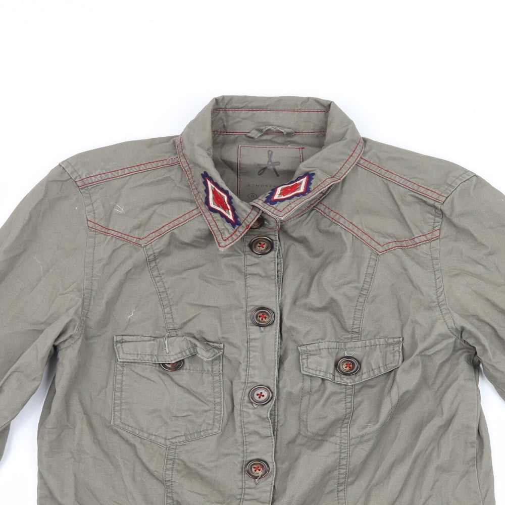 Atmosphere Womens Green   Basic Button-Up Size 8