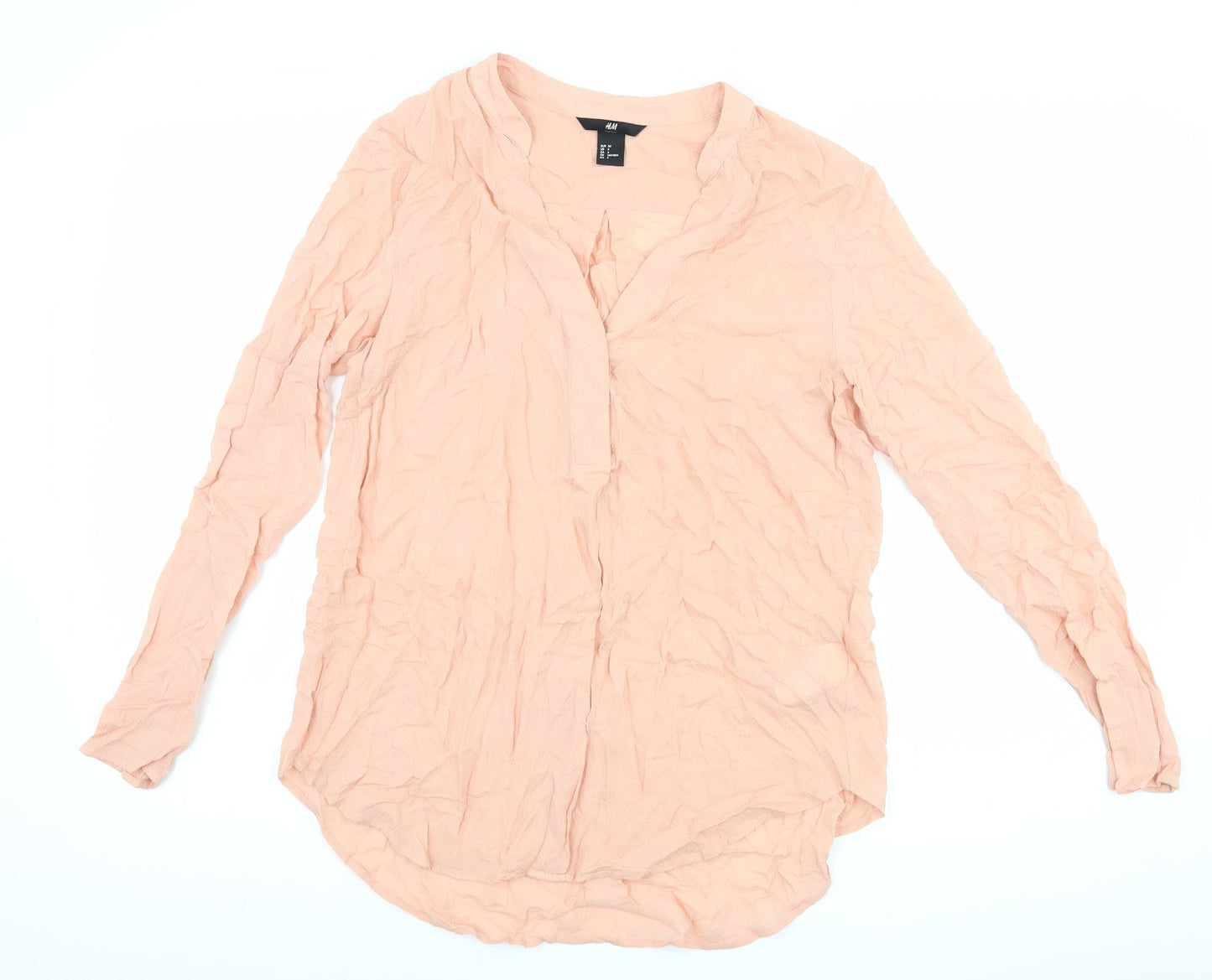 H&M Womens Pink Polka Dot  Basic Blouse Size 6