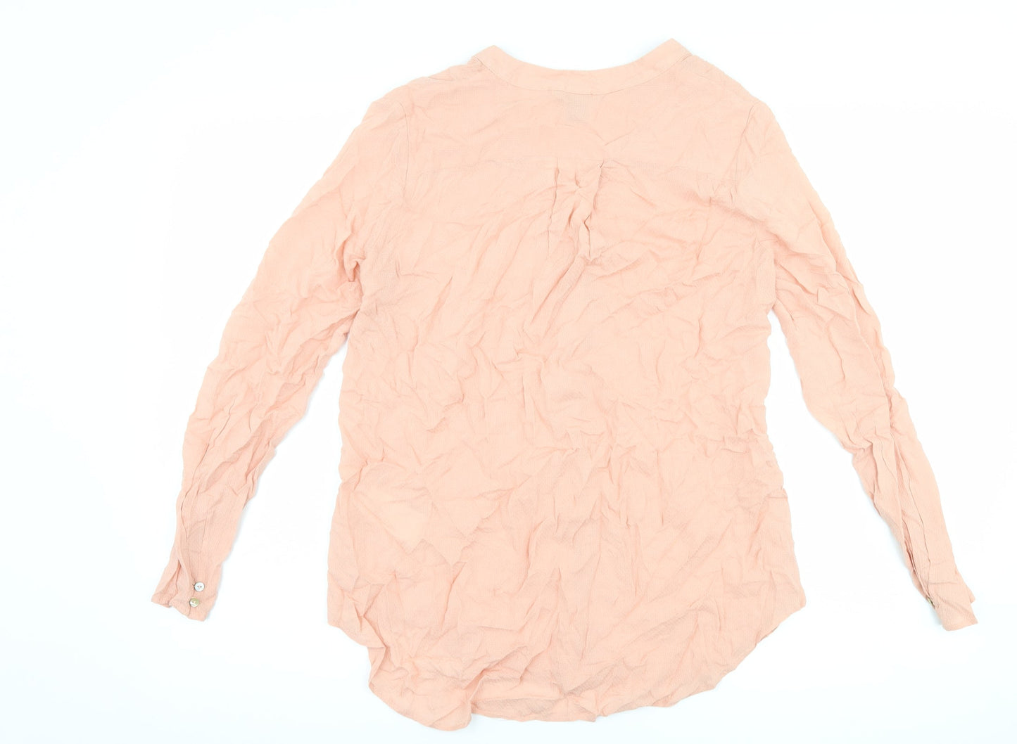 H&M Womens Pink Polka Dot  Basic Blouse Size 6
