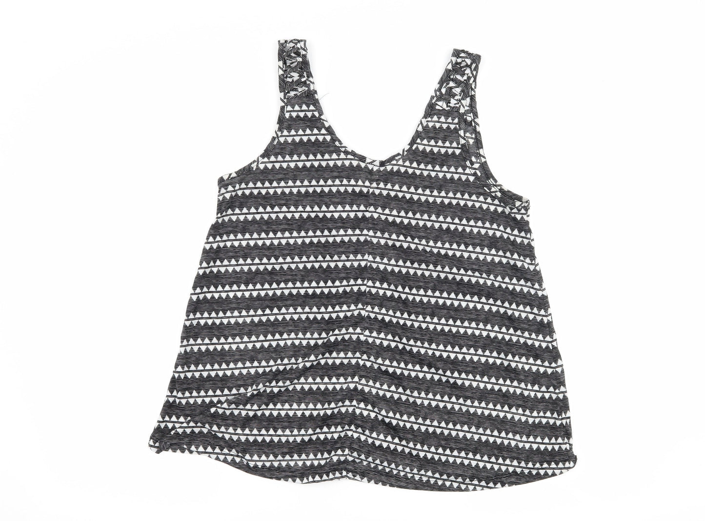 H&M Womens Black Geometric  Basic Tank Size M