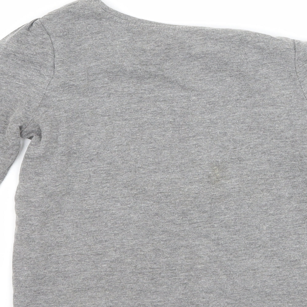 Primark Girls Grey   Basic T-Shirt Size 4-5 Years  - graphic