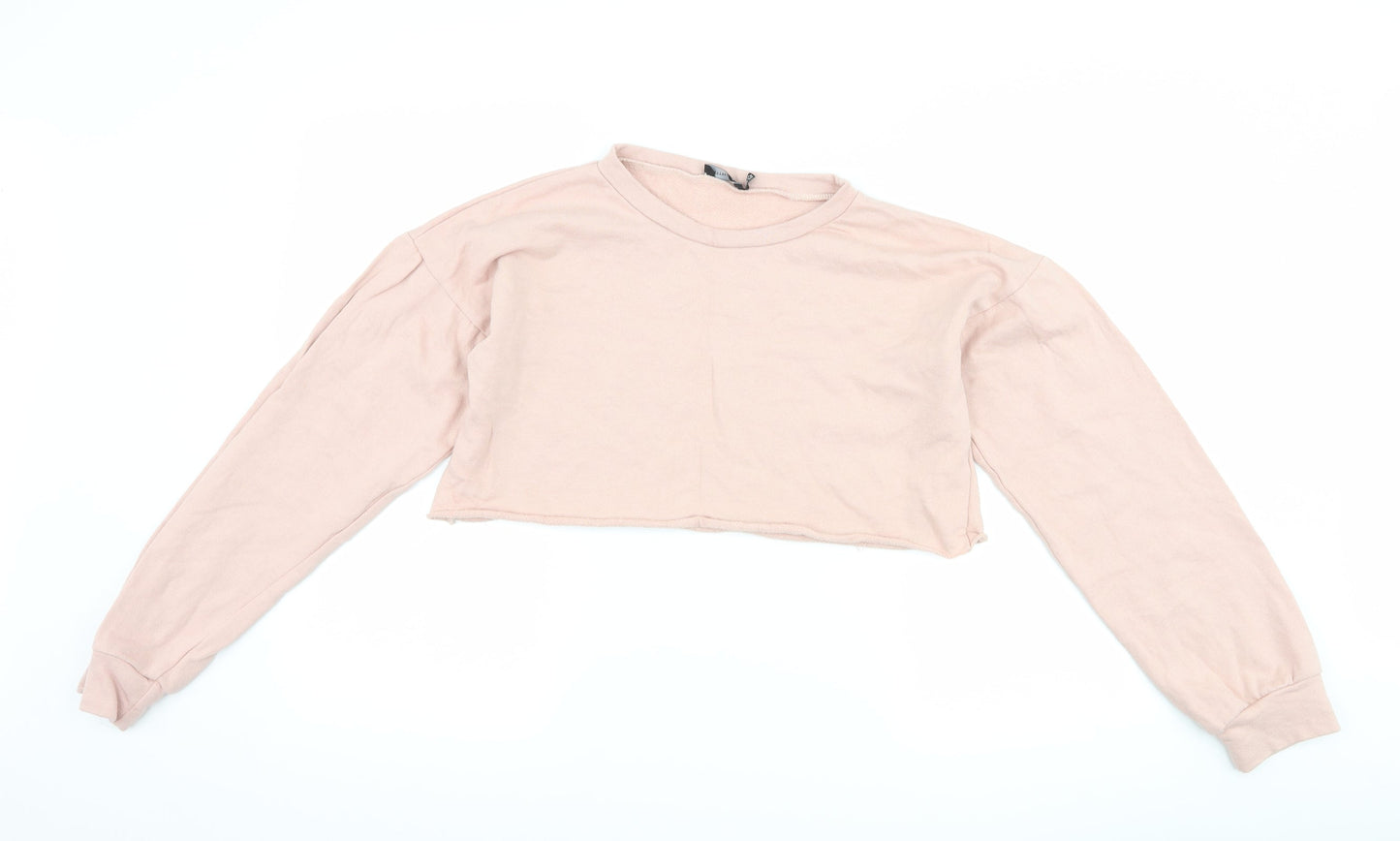 PRETTYLITTLETHING Womens Pink   Pullover Sweatshirt Size 12