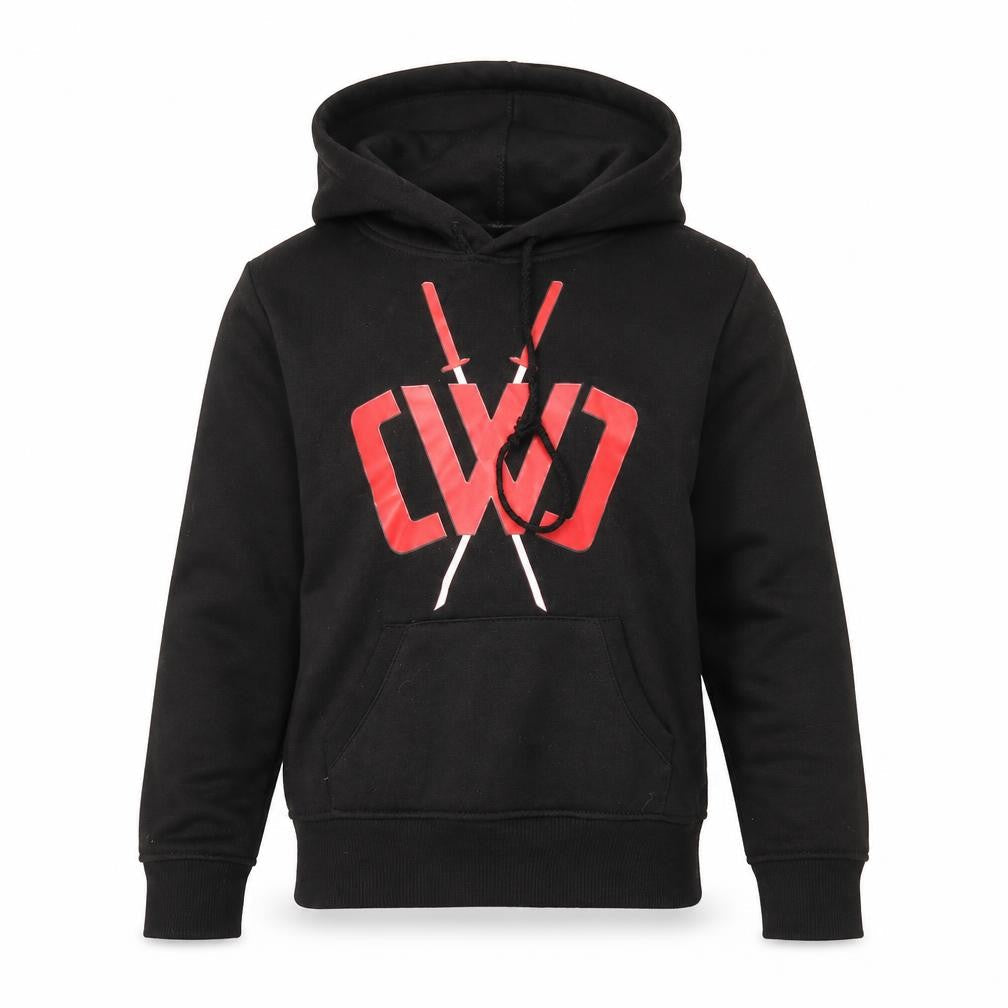 Preworn Boys Black   Pullover Hoodie Size 7 Years