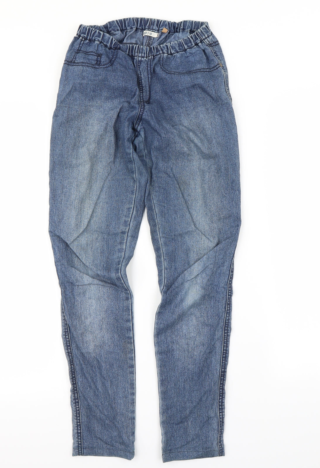 Moto Womens Blue   Straight Jeans Size 10 L27 in