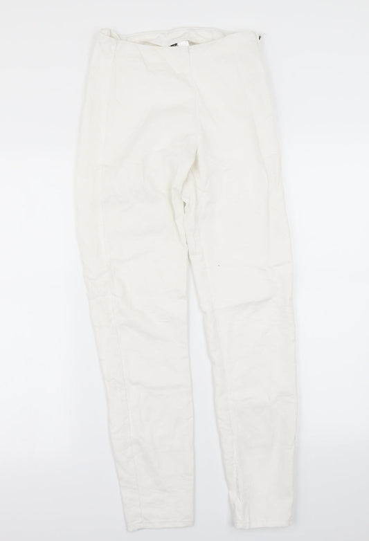 H&M Womens White   Dress Pants Trousers Size 6 L27 in