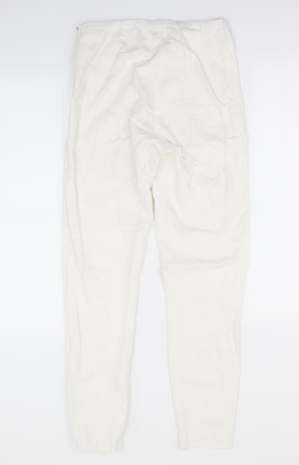 H&M Womens White   Dress Pants Trousers Size 6 L27 in