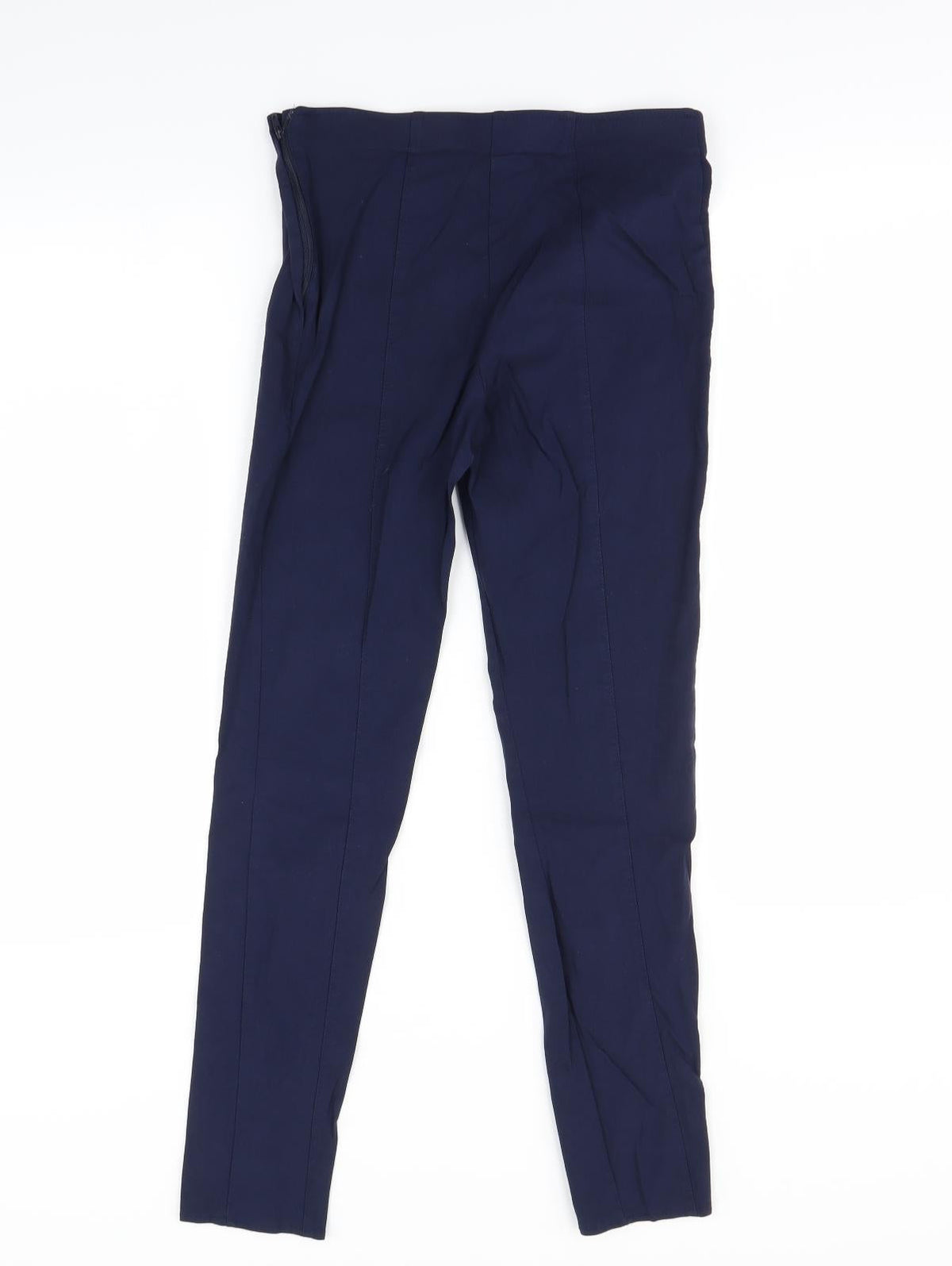 Back view of Primark women’s blue chino leggings, size UK 8, 27.5-inch leg