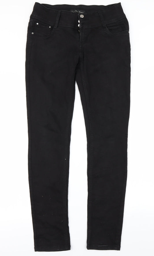 Yazz Collection Womens Black   Skinny Jeans Size 32 in L27 in