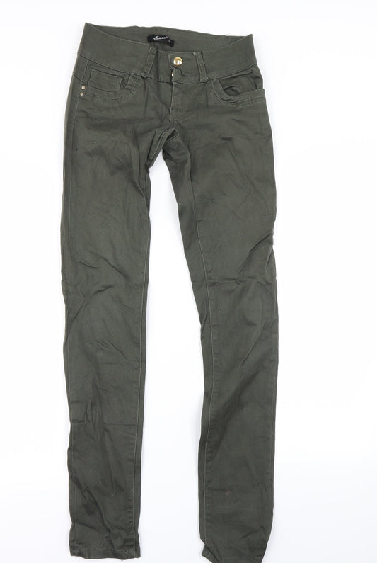 Forever Womens Green   Skinny Jeans Size XS L28 in