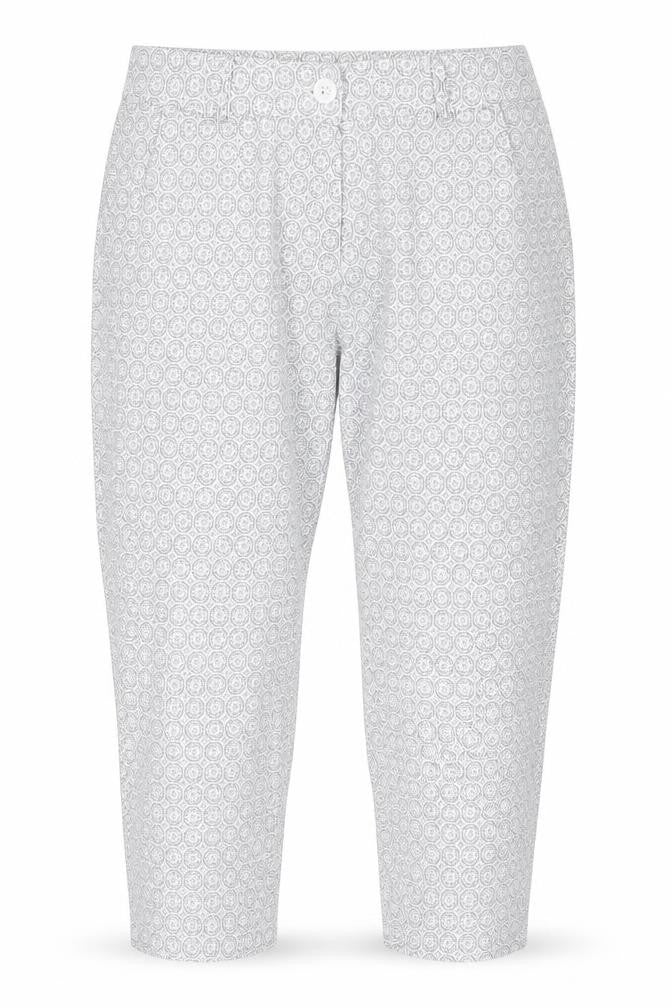 Preworn Womens Grey Paisley  Capri Trousers Size M L22 in
