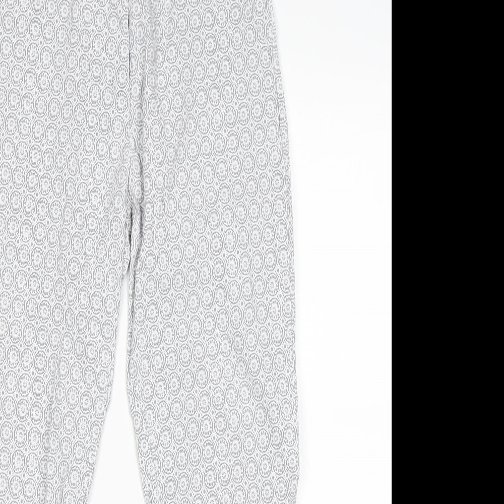 Preworn Womens Grey Paisley  Capri Trousers Size M L22 in