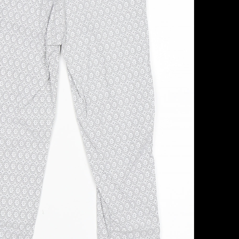 Preworn Womens Grey Paisley  Capri Trousers Size M L22 in
