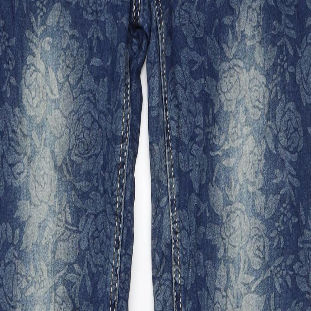 Monday Premium Womens Blue Floral  Skinny Jeans Size 30 in L32 in