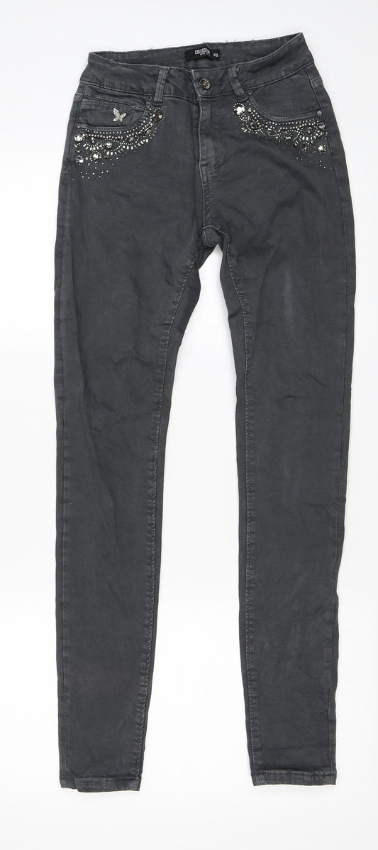 Colloseum Womens Grey   Skinny Jeans Size XS L28 in