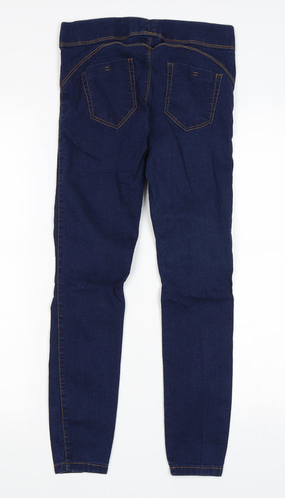 Back view of Primark women’s blue jegging jeans, size UK 8, 25-inch leg
