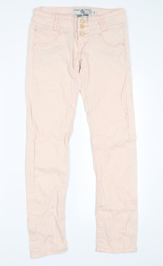 Fresh Made Womens Pink   Skinny Jeans Size S L28 in