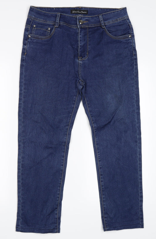 Yazz Collection Womens Blue   Straight Jeans Size 32 in L25 in