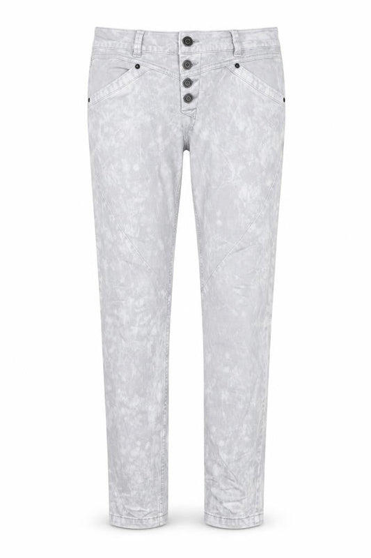 Front view of S. Oliver women’s grey skinny jeans, size UK 34, in, 32-inch leg