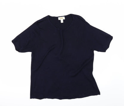 Additional front view of Talbots women’s blue jumper, size L