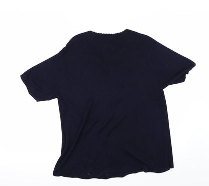 Back view of Talbots women’s blue jumper, size L