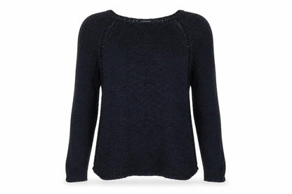 Front view of Debbie Morgan women’s blue jumper, size XL