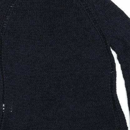 Brand and care label for Debbie Morgan women’s blue jumper, size XL