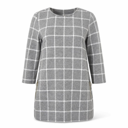 Papaya Womens Grey Check  A-Line  Size 10