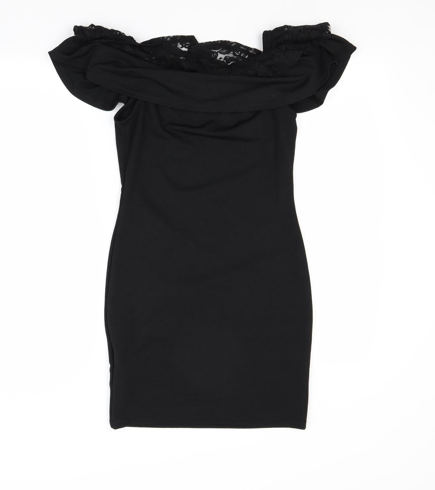 New Look Womens Black   T-Shirt Dress  Size 10