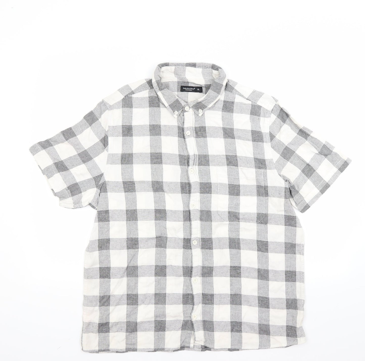 Ceader wood state Mens White    Button-Up Size XL