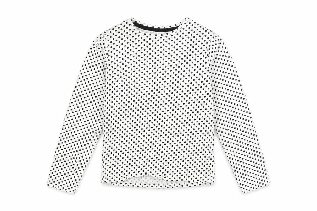 F&F Girls White Polka Dot  Pullover Sweatshirt Size 11 Years
