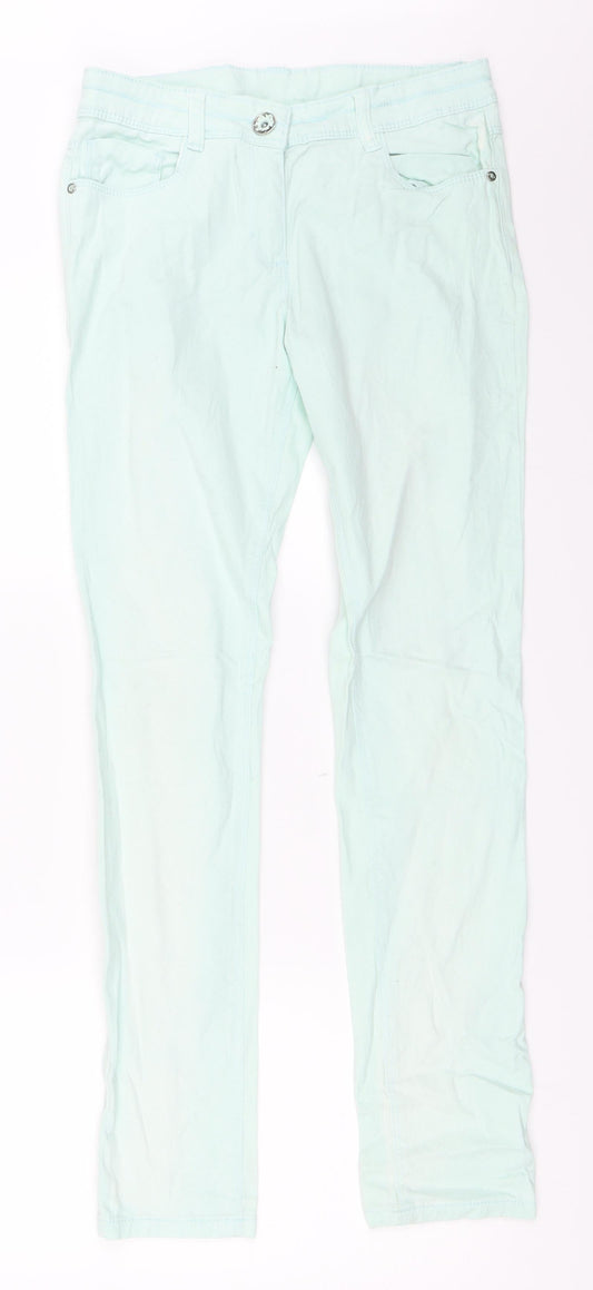 Yigga Girls Green   Straight Jeans Size 14 Years