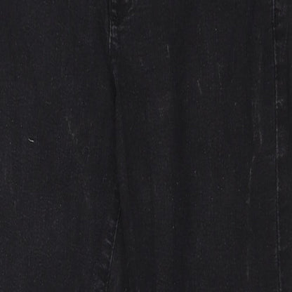 Close-up detail of Primark women’s black jegging jeans, size UK 8, 25-inch leg