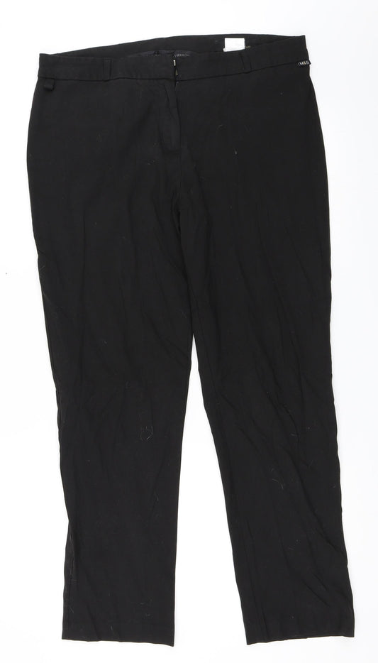 Marks and Spencer Womens Black   Trousers  Size 14 L28 in