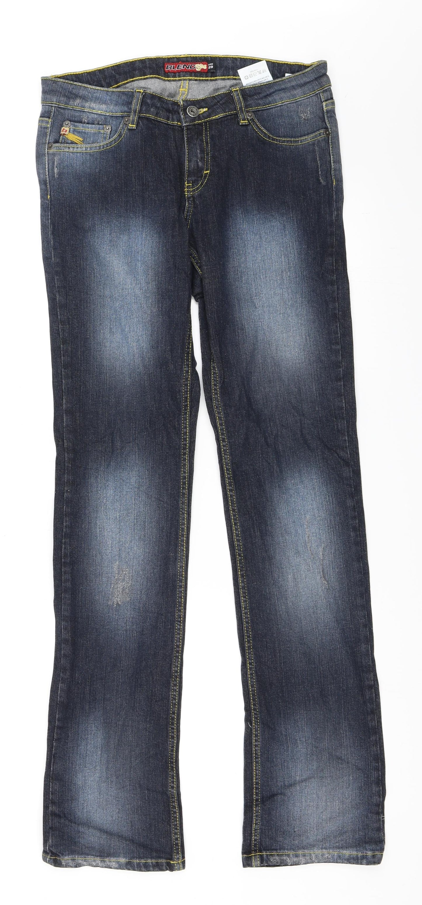 Preworn Womens Blue  Denim Straight Jeans Size 29 in L33 in