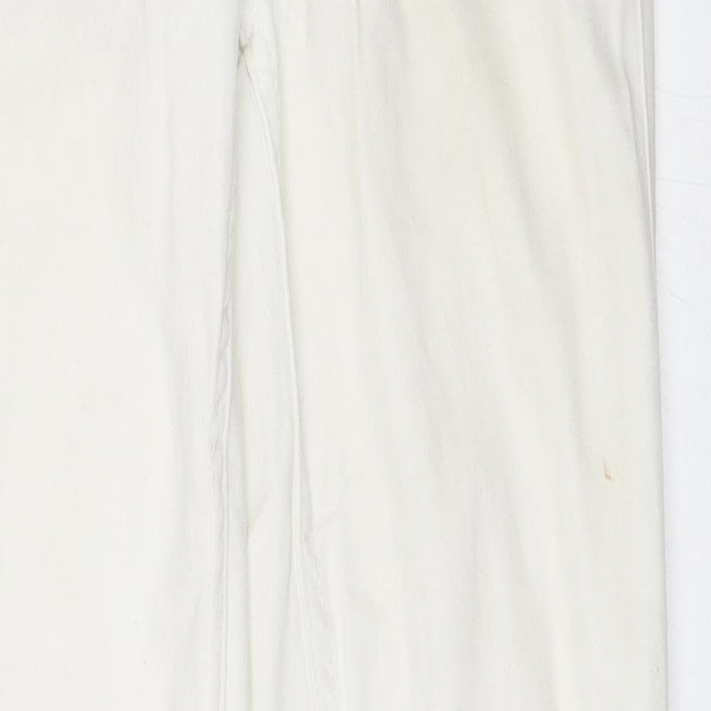Pieces Womens Ivory   Skinny Jeans Size XS L32 in