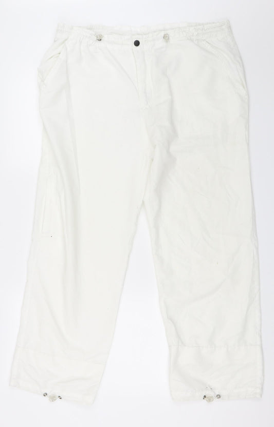 CMD Womens White   Sweatpants Trousers Size 44 L27 in