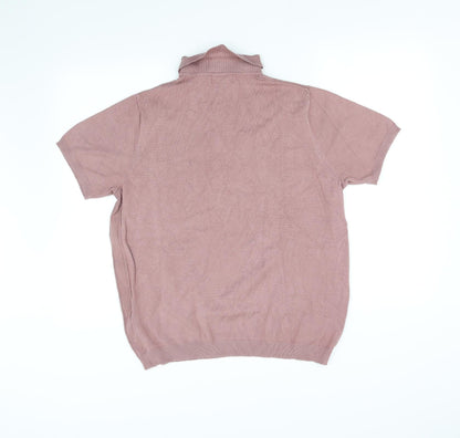 Back view of River Island women’s pink basic polo, size L