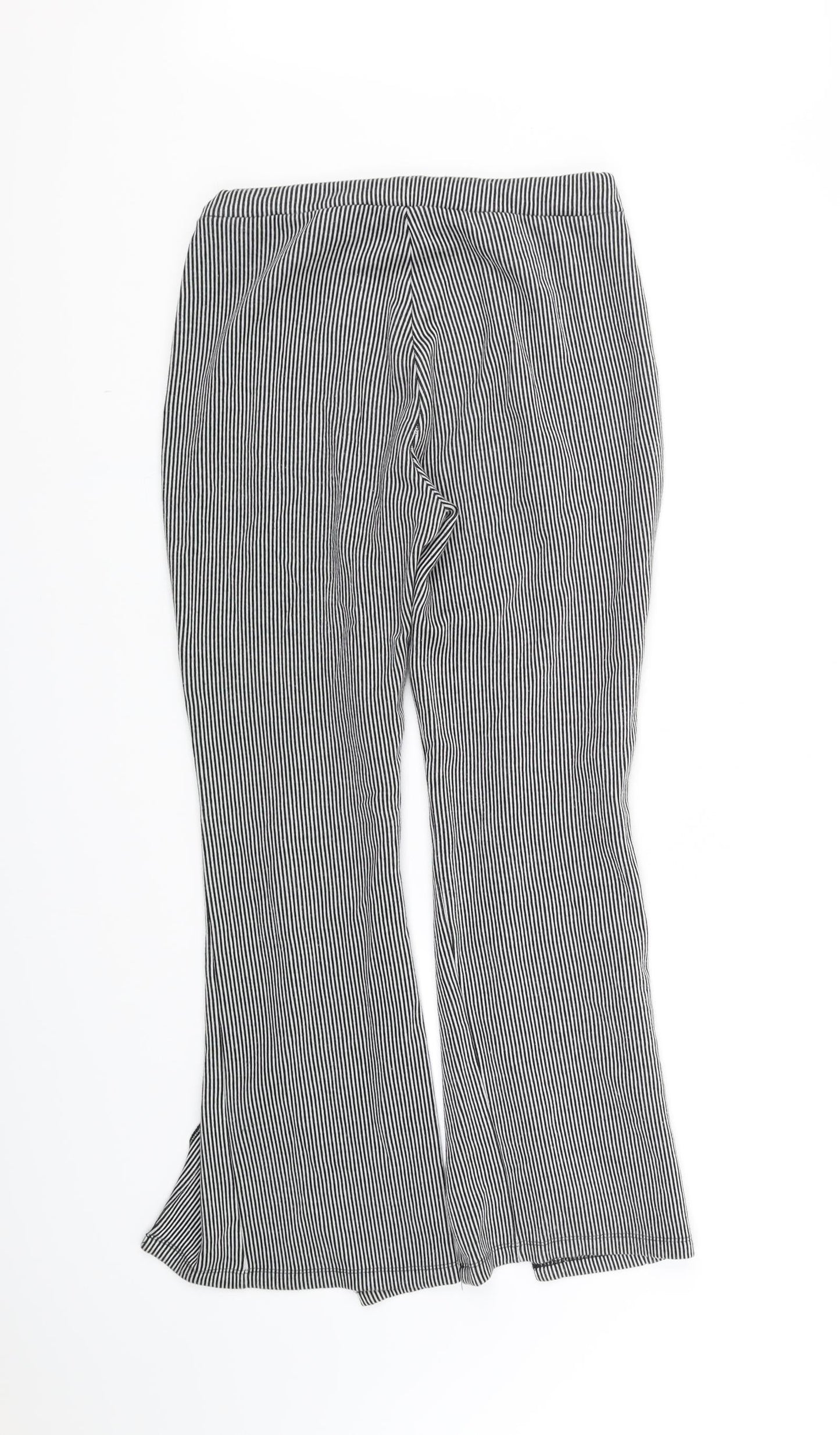 Zara Womens Black Striped  Jegging Trousers Size S L32 in