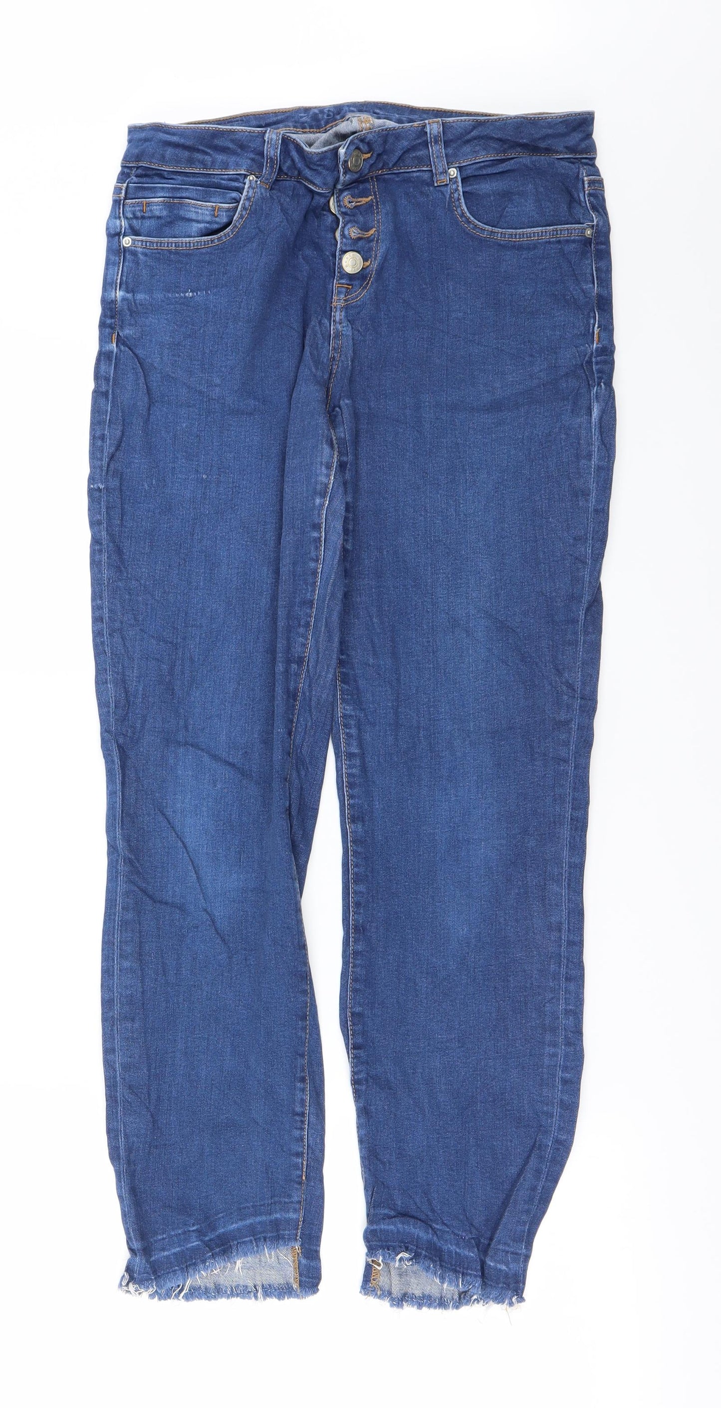 Preworn Womens Blue   Straight Jeans Size 28 in L25 in