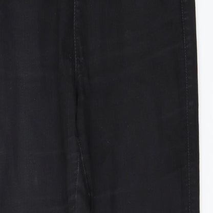 Close-up detail of Marks & Spencer women’s black jegging jeans, size UK 10, 26-inch leg