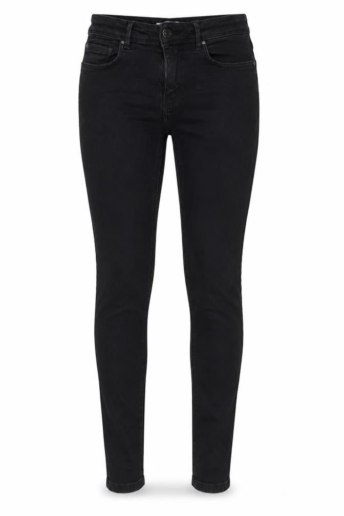 Front view of Zara women’s black skinny jeans, size UK 8, 27-inch leg