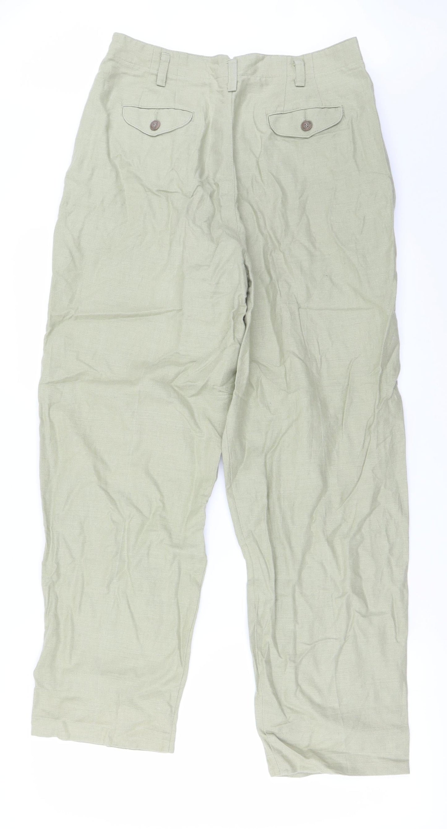 Preworn Womens Green   Trousers  Size 12 L26 in