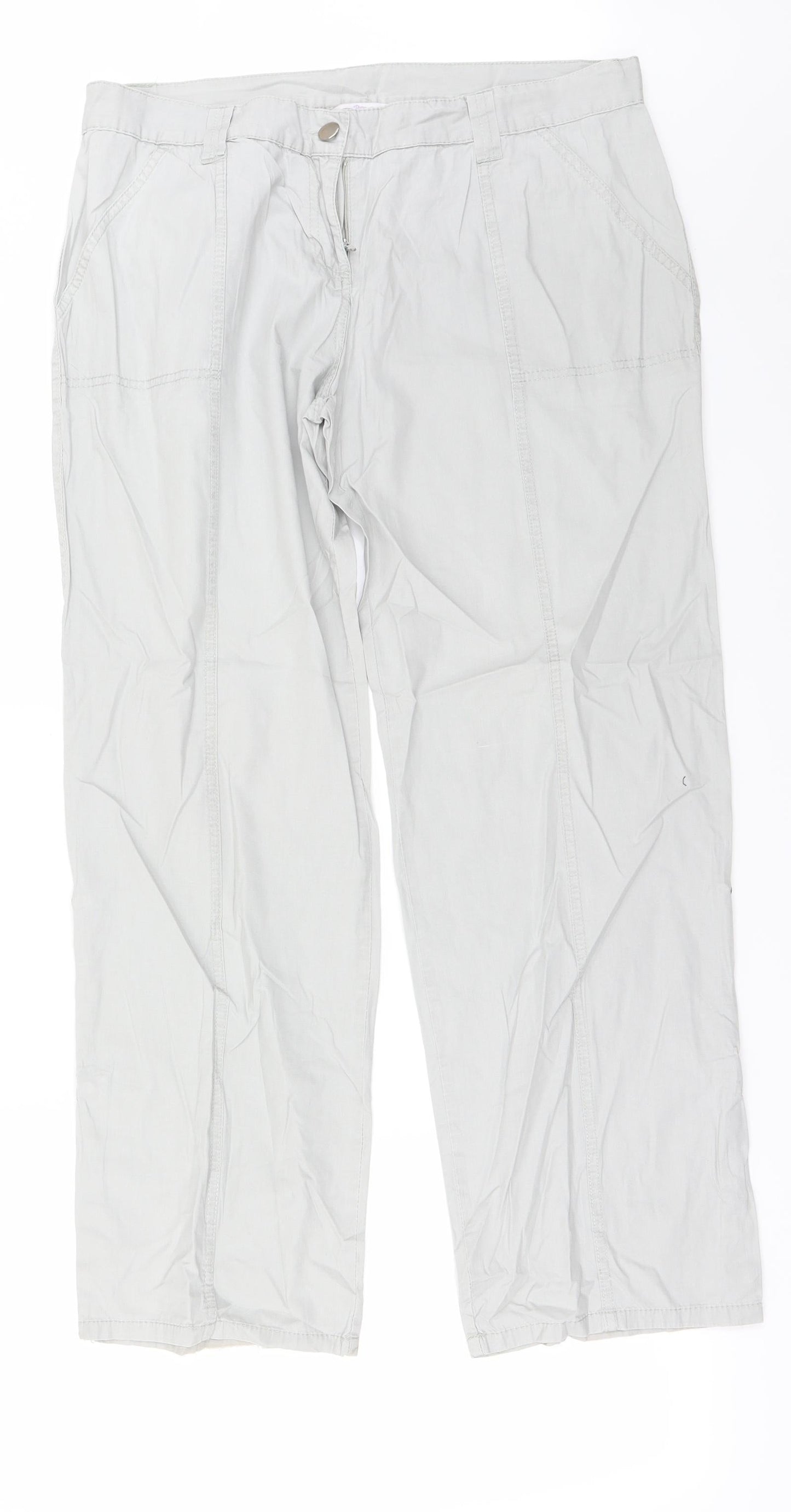 Papaya Womens Grey   Trousers  Size 32 in L26 in