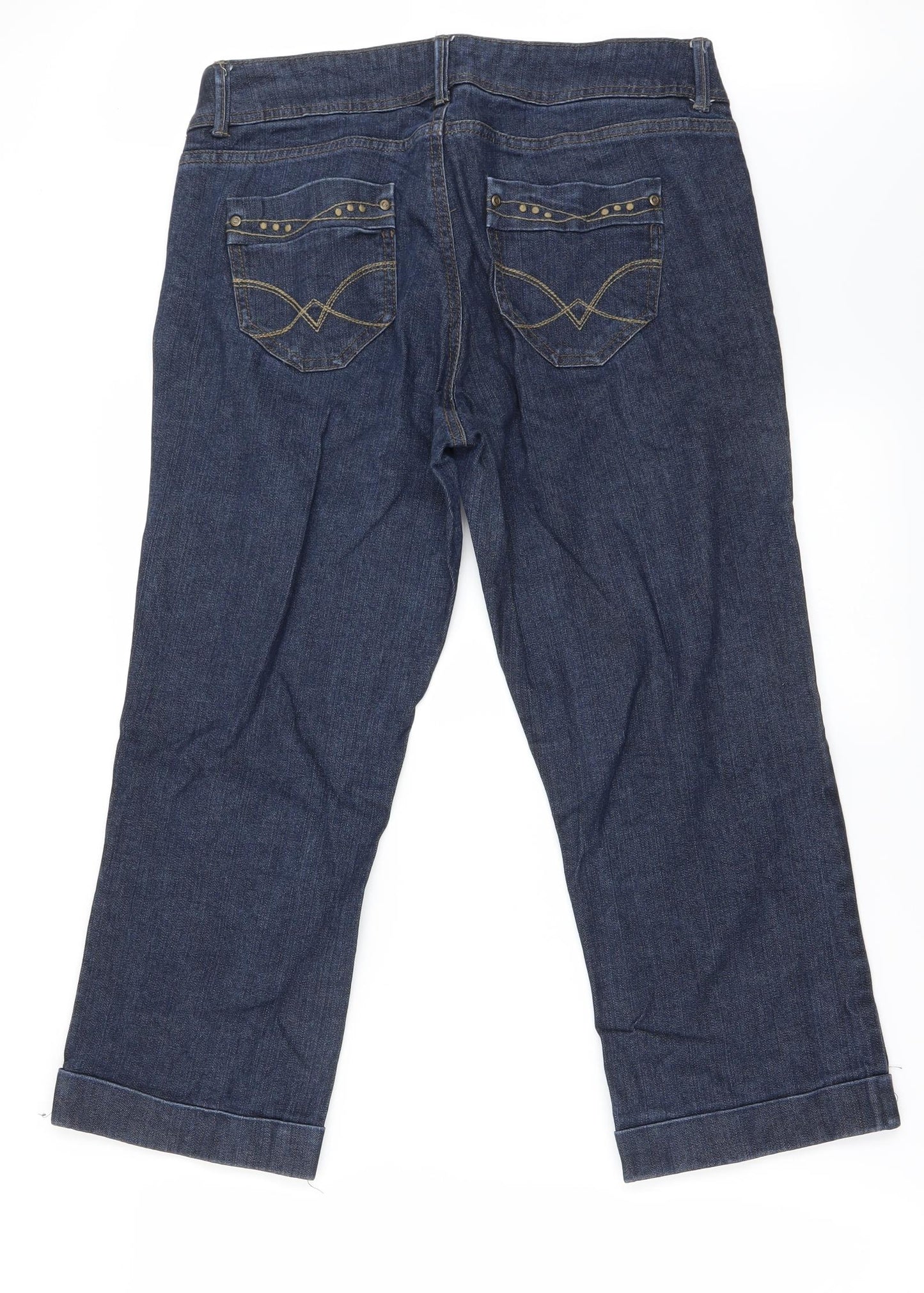 Preworn Womens Black   Straight Jeans Size 8 L20 in