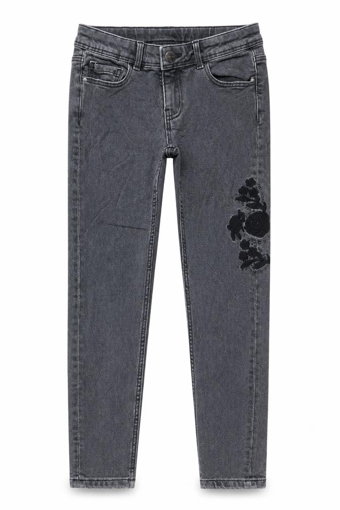 Preworn Girls Grey   Skinny Jeans Size 10 Years