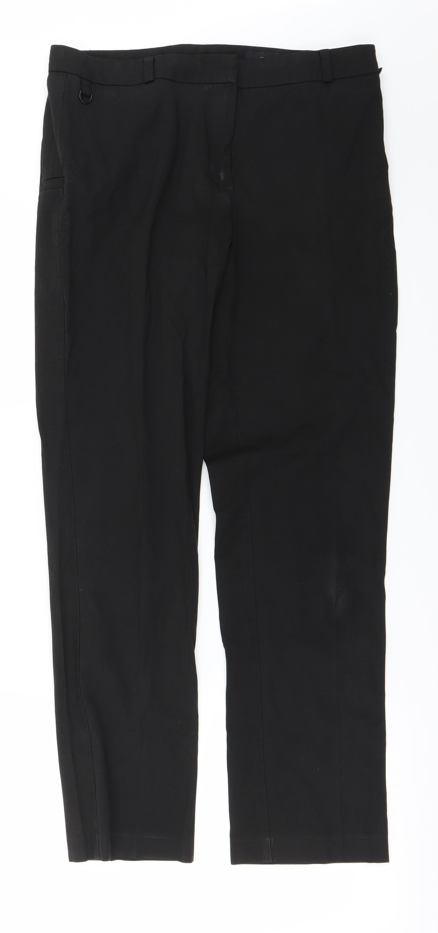 Preworn Womens Black   Trousers  Size 30 in L25 in
