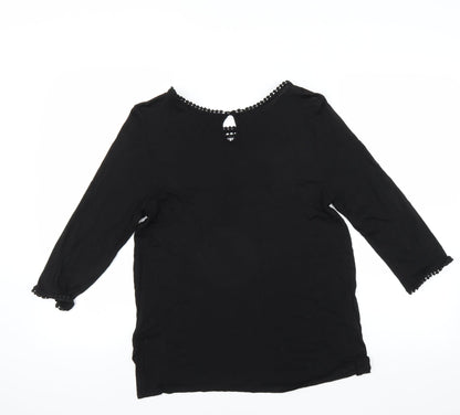 Back view of H&M women’s black basic blouse, size M