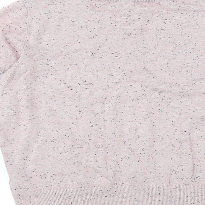 Brand and care label for H&M women’s pink jumper, size L