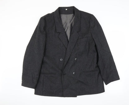 Additional front view of Preworn women’s grey jacket suit jacket, size UK 16